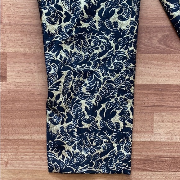 VTG Lucra Di Lorenzoni gold damask 60s pants 10 - Picture 3 of 6